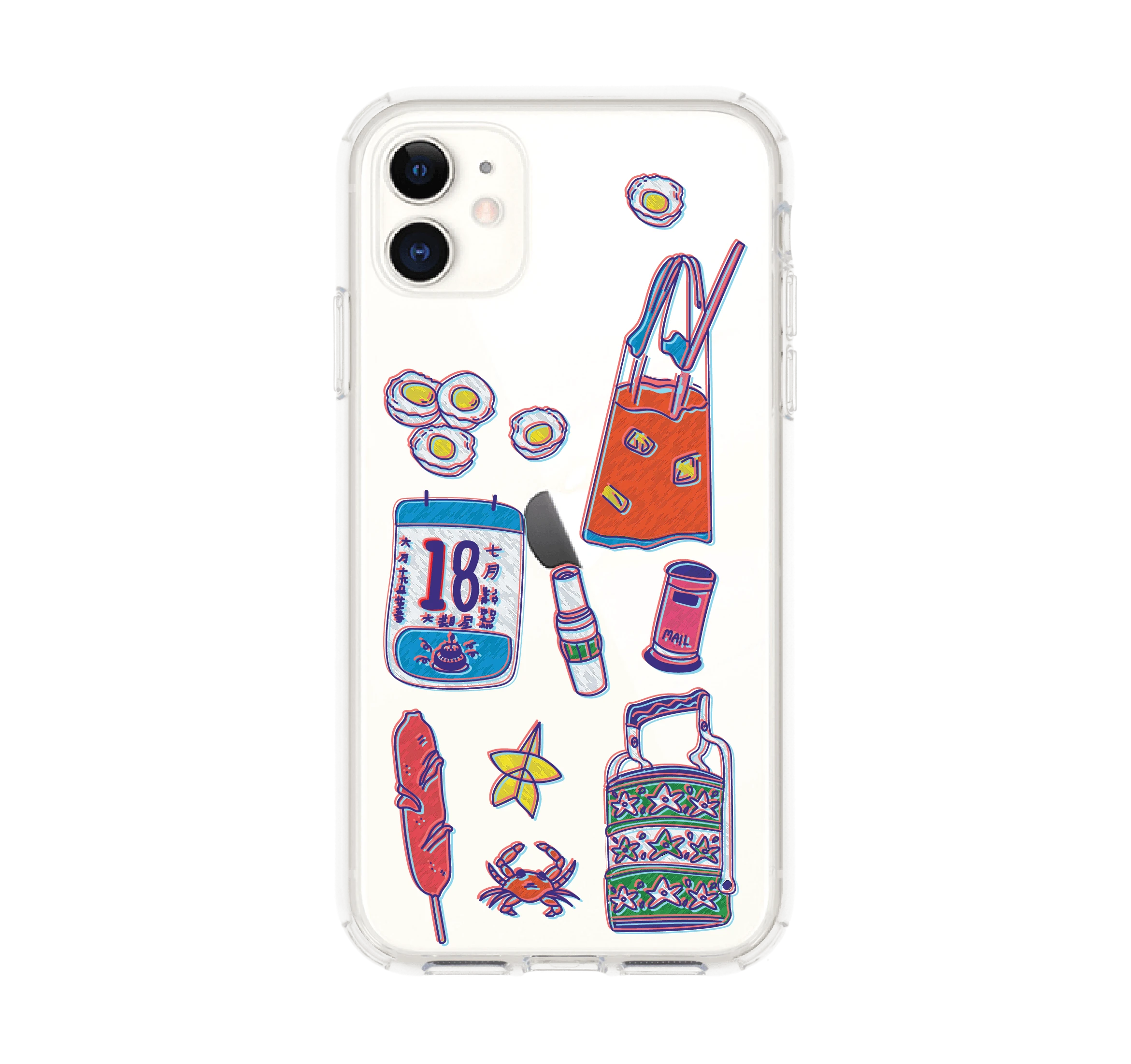 iphone 11 clear case thai signature sticker